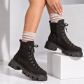 Passante Ghete Damă AMELIA din Piele Naturală Întoarsă, Talpă 3 cm, Maro